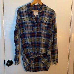 🍂🍁 Abercrombie Kids long sleeve plaid flannel shirt top